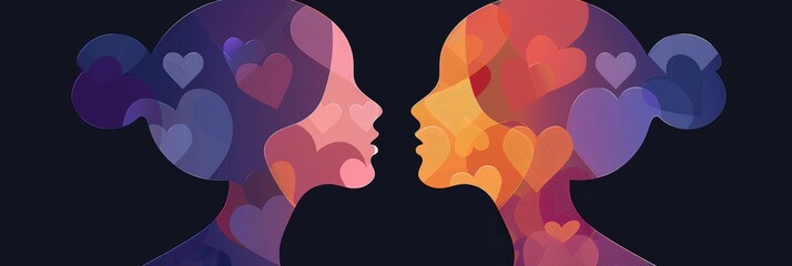 Vibrant artistic portrayal of lgbtq community showcasing diversity, unity, and pride