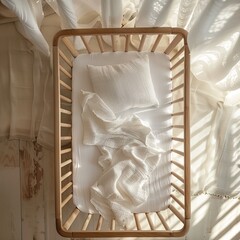 Protect your baby delicate skin with our bamboo bassinet sheet