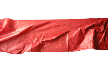 isolated red torn paper banner