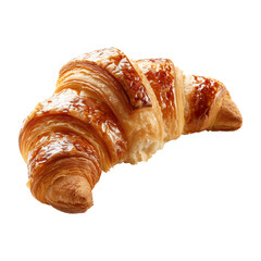 isolated croissant with strawberry jam