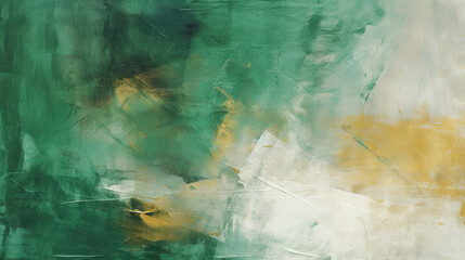 Abstract Art of Rough Green Sketch Painting on Old Paper Background