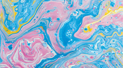 Fototapeta premium Colorful Acrylic Paint Swirls and Marble Effect