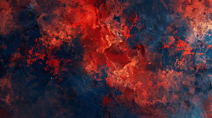 Red and Blue Abstract Geometric Art