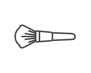 Makeup and cosmetics. Vector graphic icons of beauty brushes for face, powder, blush, eyeshadow.