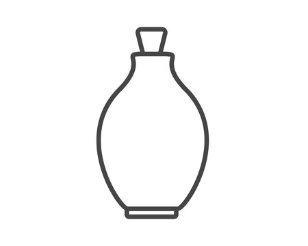 outline perfume bottle, simple design, white background clip art preview