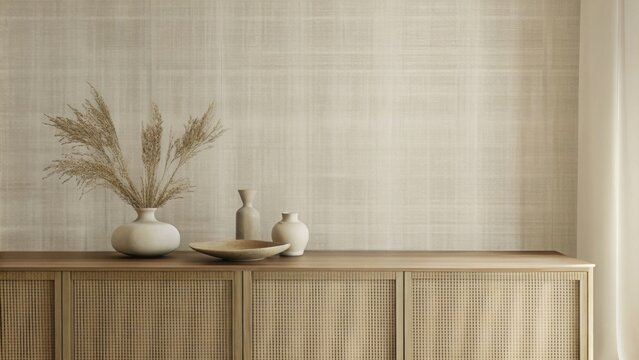A minimalistic modern home decor scene