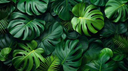 natural green wallpaper and background. nature wall. Nature background of green forest. Generative AI