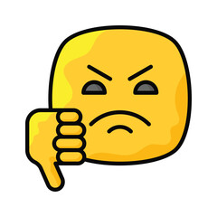 Check this amazing icon of dislike emoji, unique and creative vector