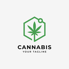 marijuana cannabis logo template
