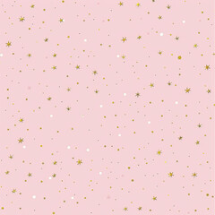 Gold stars on a pink background
