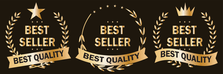 Best seller badge logo design.  Best Seller badge. Vector