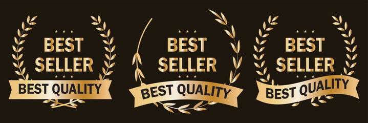 Best seller badge logo design.  Best Seller badge. Vector