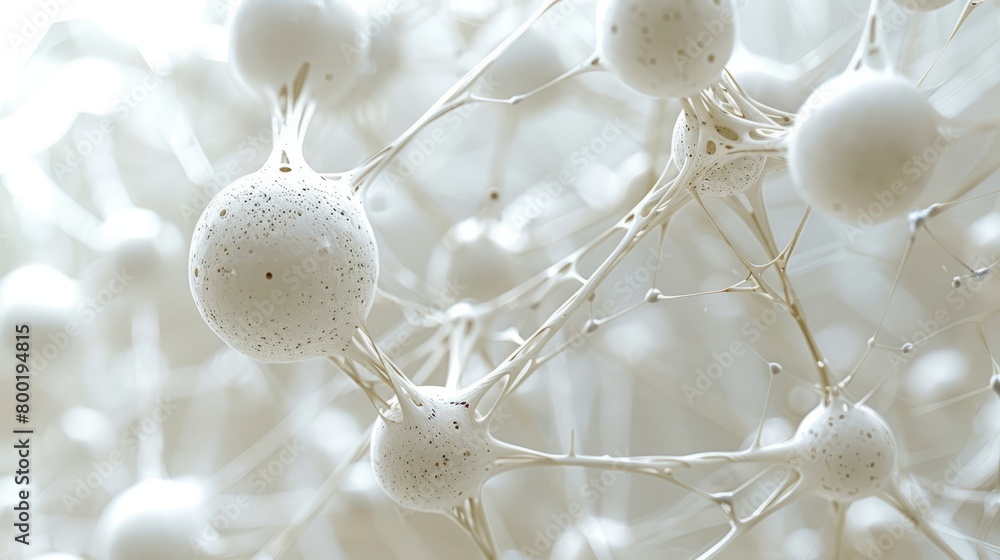 Aufkleber 3d rendering of a neural network