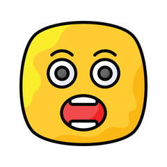 Oh My God expression emoji vector design, editable vector