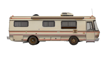 Naklejka premium RV full-time living isolated on transparent background