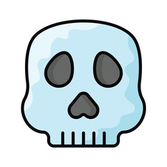 Skull vector design, spooky icon in modern style