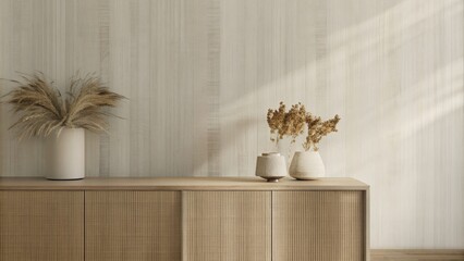 A minimalistic modern home decor scene