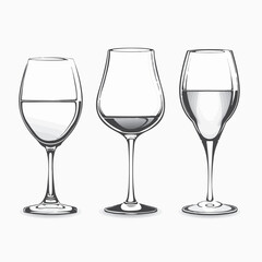 set of wine glasses