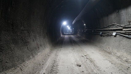 excavation and boring works in underground metro tunnel construction 