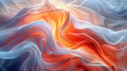 Obraz premium Vibrant Abstract Art with Fluid Movement and Intricate Forms