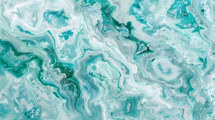 Abstract Turquoise Marble Texture With Swirling Patterns
