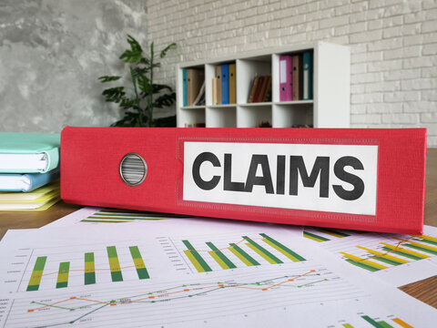 Insurance claims management is shown using the text