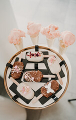 sweet table with cookies, wedding cake, wedding food, table with sweets, wedding cakes