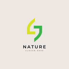 leaf nature logo design graphic vector