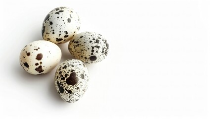 quail egg isolated on white background clipping path