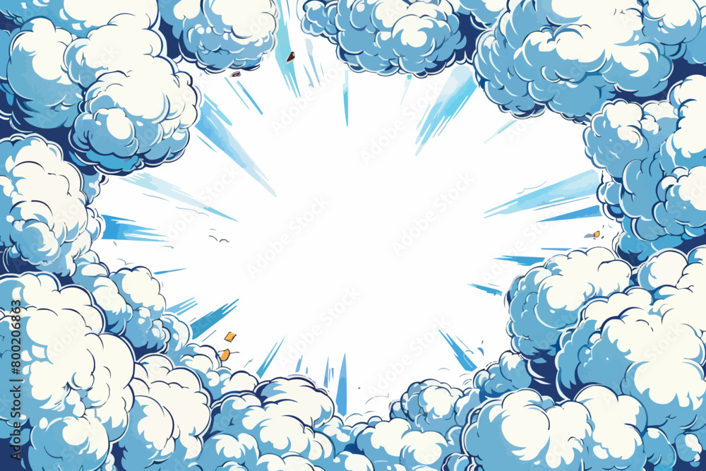 Poster comic blank speech bubble with copy space over color background design. empty template in explosion 