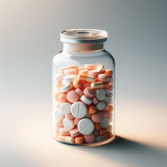 유리병 안의 알약들 (pills in a glass bottle)