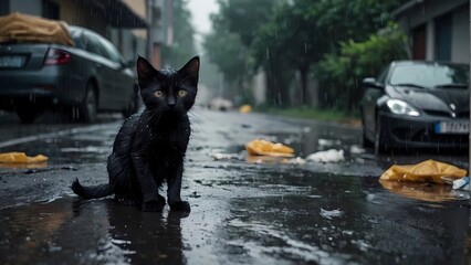 cat on the roof