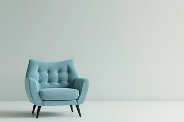 An armchair sofa takes the spotlight, its elegant silhouette