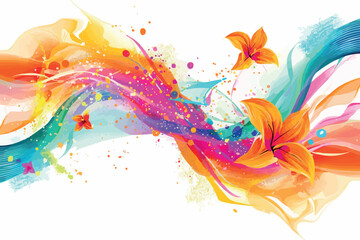 Decorative colorful floral background