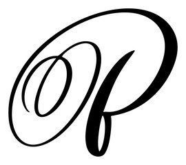 Hand drawn vector calligraphy letter B. Script font symbol logo. Handwritten brush style flourish