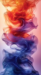 Gradient Trendy smoke waves colorful background wallpaper, 3D render creative smoke swoosh style soft lines ,Abstract design smoke wavy pattern illustration wallpaper ,Digital smoke
