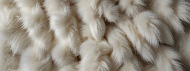 Soft White Faux Fur Texture (Copy Space) - Background, Photography Prop, Winter Vibes, Cozy Decor, Product Display,