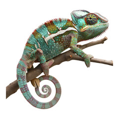 Fototapeta premium Chameleon isolated on transparent background