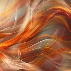 Modern colorful flowing abstract background with smooth waves in orange and brown colors ,Abstract lines and curves flow in harmony ,Vibrant colors flow in a futuristic wave pattern of elegance

