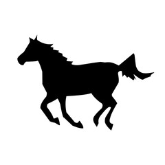 Of vector horses silhouettes