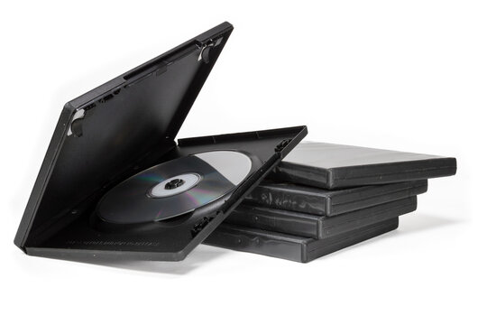 DVD cases on a white background