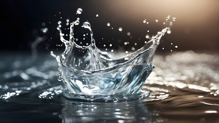 Transparency of Purity Water Splashing