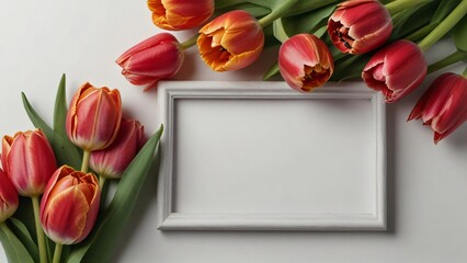 beauty tulip flower background