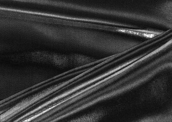 Red glossy cloth texture background. Natural textile material pa. Pencil drawing sketch illustration