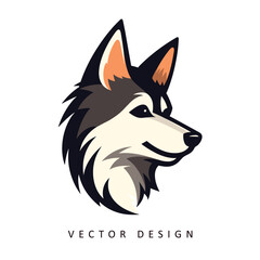 Naklejka premium dog minimalist simple vector design isolated illustration