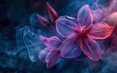 Abstract Smoke Flower Background