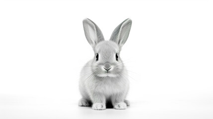 Rabbit's animal outline isolated on a white background