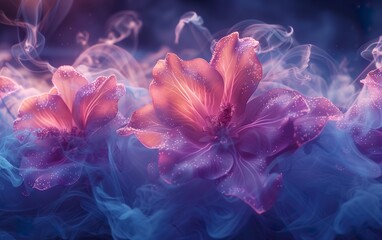 Abstract Smoke Flower Background