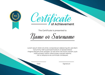 Fototapeta premium Editable Modern Elegant Certificate Template. Certificate Template with Flat Design