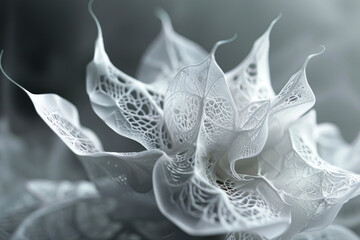 Botanical Whiplash: A 3D Exploration of Plant Blooms in Intricate Curves and Bold Structural Designs